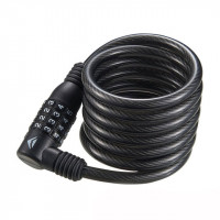 Замок противоугонный Merida 4 Digits Combination Cable Lock 120 см*10 мм, 290 гр. Black/White