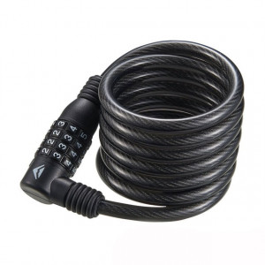 Замок противоугонный Merida 4 Digits Combination Cable Lock 120 см*10 мм, 290 гр. Black/White 