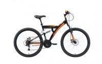 Велосипед Black One Flash FS 26 D черный/оранжевый (2021)