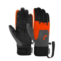 Перчатки горнолыжные Reusch Raptor R-Tex Xt Touch-Tec Asphalt/Shocking Orange