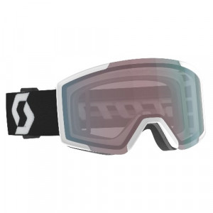 Маска Scott Shield Goggle team white/black/enhancer aqua chrome 