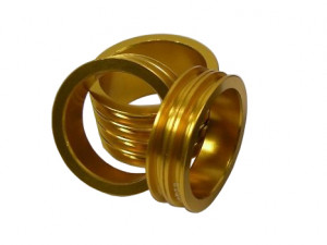 NECO Кольцо проставочное 1-1/8&quot;х10мм золотое, алюминий 