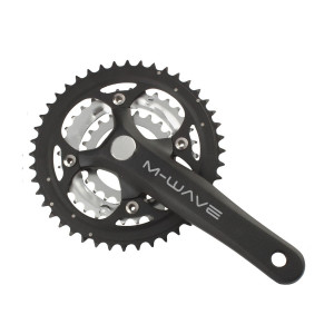 Система M-Wave 5-351235 пер. 8-9скор. алюм./сталь 22/32/44зуб с защ. шатуны с пласт. покр 175мм (10) черная 