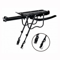 Багажник 24"-28" BLF-H27-5 STELS универсальный алюминиевый чёрный быстросъёмный с щитком колеса
