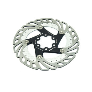 Торм. диск CLARKS 3-836 (ротор) для диск. тормоза плавающий на алюминиевом пауке CFR-AR18-180-BLK-AM 180мм+6болтов нерж. сталь, черный 