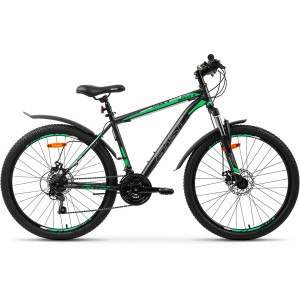 Велосипед Aist Quest Disc 26" серо-зеленый рама: 16" (2026) 