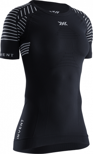 Футболка женская X-Bionic Invent LT Shirt Round Neck SH SL Opal Black / Arctic White WMN 