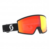Маска Scott Ambit Compact LS black/white + AMP LS red chrome S2-3