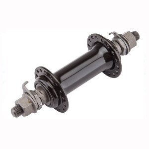 Втулка передняя SF-HB03F 32H 3/8&quot;, гайки, стальная чёрная 