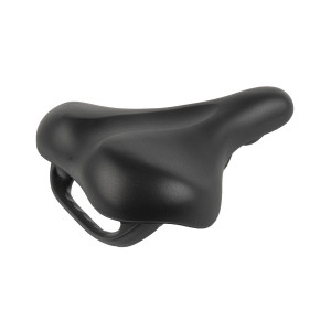 Седло M-WAVE 5-251072 комфорт 254 x 209 мм, vacuum technology, с ручкой, рейлы со шкалой, черное 