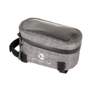 Сумочка/чехол+бокс M-WAVE 5-122883 на раму д/смартфона XL увелич.185х95х85мм 100% водонепрониц. сварные швы, дизайн DENIM серая 