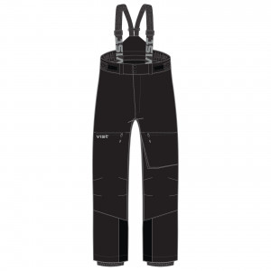 Брюки-самосбросы Vist Delta Pro Full Zip Pants Junior RUS SKI TEAM black 999999 (2025) 