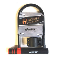 Замок Horst 09-100203 скоба на ключе с креплением на раму, черный