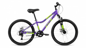 Велосипед Altair AL 24 D фиолетовый/зеленый Рама: 12&quot; (2022) 