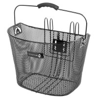 Корзина M-Wave BA-F Hang 5-431502 передняя 33х26х26/22 см, сталь, универсальное крепление на руль с ручкой, черный