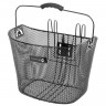 Корзина M-Wave BA-F Hang 5-431502 передняя 33х26х26/22 см, сталь, универсальное крепление на руль с ручкой, черный - Корзина M-Wave BA-F Hang 5-431502 передняя 33х26х26/22 см, сталь, универсальное крепление на руль с ручкой, черный