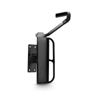 Держатель велосипедный HORST H070, настенный, торцевой, "ВЕРТИКАЛЬНЫЙ", антицарап. покрытие, на вращающемся крюке в горизонт. плоскости, УСИЛЕННЫЙ, сталь