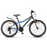 Велосипед Stels Navigator-410 V 24" 21 sp V010 черный/синий (2020)