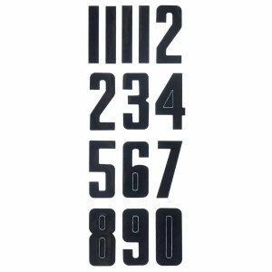 Номер для шлема Bauer Helmet numbers black (1035636) 