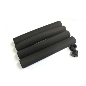 Ручки на руль или рога CLARKS CL-GR14 3-478 полиуретановые 220мм, вспененные с 2-мя заглушками, комплект 4 штуки, черные 