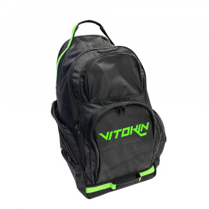 Рюкзак для экипировки без колес Vitokin 33&quot; черный с зеленым 