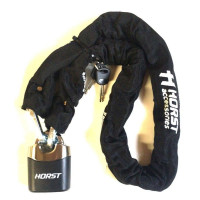 Замок Horst 09-100219 цепь на ключе с навесным замком, черный