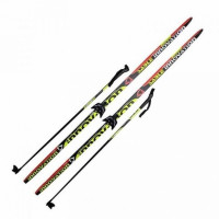 Комплект беговых лыж Sable 75 мм - 170 Wax Innovation black/red/green