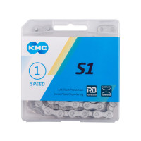 Цепь KMC 5-303740 S1 Wide RB 1/2"х1/8" 112зв. 8,6мм, антиржав. покрытие, с замком в пластик. коробке, серая 1скор.