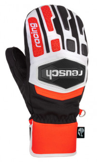 Варежки горнолыжные Reusch Worldcup Warrior R-Tex XT Mitten black/white/fluo red