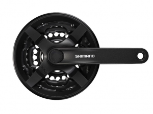 Система Shimano TY301, 170мм, Кв, 42/34/24, с защитой, черная, без упаковки 