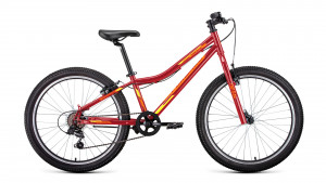 Велосипед Forward Titan 24 1.0 красный/желтый рама: 12&quot; (2022) 