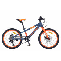Велосипед Wind Ultra 20" rigid 7-скоростей синий/оранжевый рама: 10"