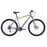 Велосипед Stark Respect 29.1 D Microshift голубой металлик/синий/оранжевый рама: 22" (2023)