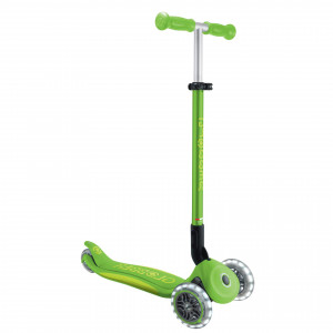 Трехколесный самокат Globber Elite Lights зеленый 