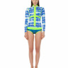 Гидрокостюм Glide Soul короткий женский длинный рукав SPRING SUIT FRONT ZIP 1mm T&D Print/Blue GS/Lemon - Гидрокостюм Glide Soul короткий женский длинный рукав SPRING SUIT FRONT ZIP 1mm T&D Print/Blue GS/Lemon