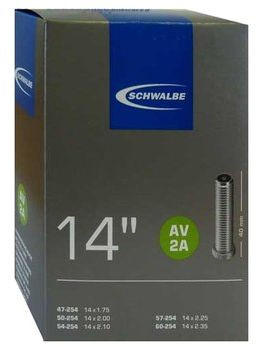 Велокамера 14" Schwalbe AV2A 14'x1.75/2.35 (47/60-254) IB AGV 40mm (05-10407510) 