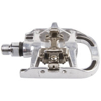 Педали M-Wave Drag-T2 5-312061 Сr-Mo ось Shimano SPD-совместимые, антискользящее покрытие, алюминий, серебристый