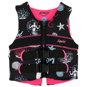 Спасательный жилет неопрен детский Jetpilot Cause Youth ISO 50N Neo Vest Black/Pink S21 (20084) 