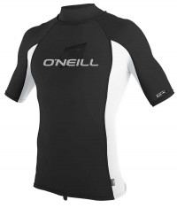 Гидромайка мужская короткий рукав O'Neill Premium Skins S/S Turtleneck Rash Guard Raven/White/Raven S21 (4517 GL7)