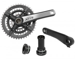 Шатуны Shimano XTR FC-M970 (44/32/22Т) чёрно-серебристые 170мм 