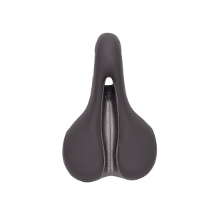 Седло VELO 6-143205 END ZONE комфорт 268х173мм VL-3205 с вентил. эластомер. черно-серое 