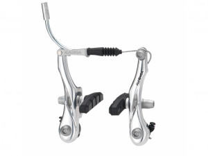ALHONGA Тормоза V-brake HJ-623ADX для детских, складных, ВМХ, алюминий, рамки 85мм, пружина линейная, серебр., с колодками HJ-601.12 (60мм), 180г/колесо, пер.+зад. 