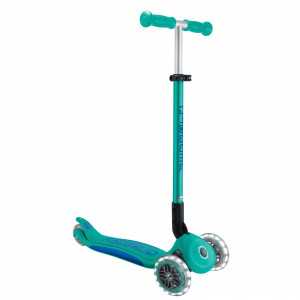 Трехколесный самокат Globber Elite Lights изумрудно-зеленый 