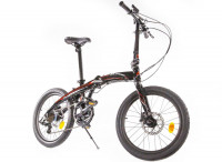 Велосипед Alpine Bike F1HD, One size, 20", складной, 7 ск., черн-красн (2022)