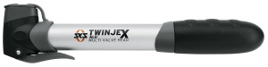 Насос ручной мини SKS Twinjex, алюминий, максимальное давление 10bar, под ниппель AV/SV/DV, серебристый 