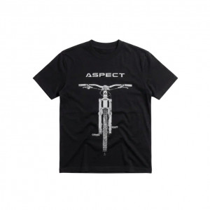 Футболка Aspect Logo Bike черно-белая 