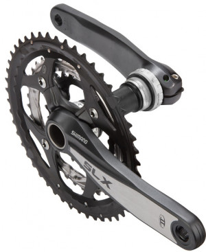 Шатуны Shimano SLX FC-M660 48x36x26T 175мм Hollowtech2 с кареткой чёрно-серебристые 