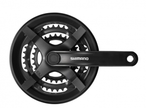 Система Shimano TY301, 170мм, Кв, 48/38/28, с защитой, черн, б/уп (2021) 