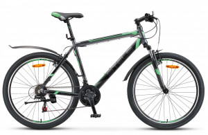 Велосипед Stels Navigator-600 V 26&quot; V020 anthracite/green (2019) 
