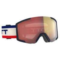 Маска Scott Shield Goggle beige/blue/illuminator red chrome